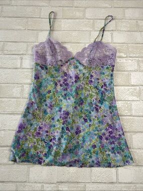 Victoria Secret Vintage lingerie Small Lilac Floral Lace Sheer
